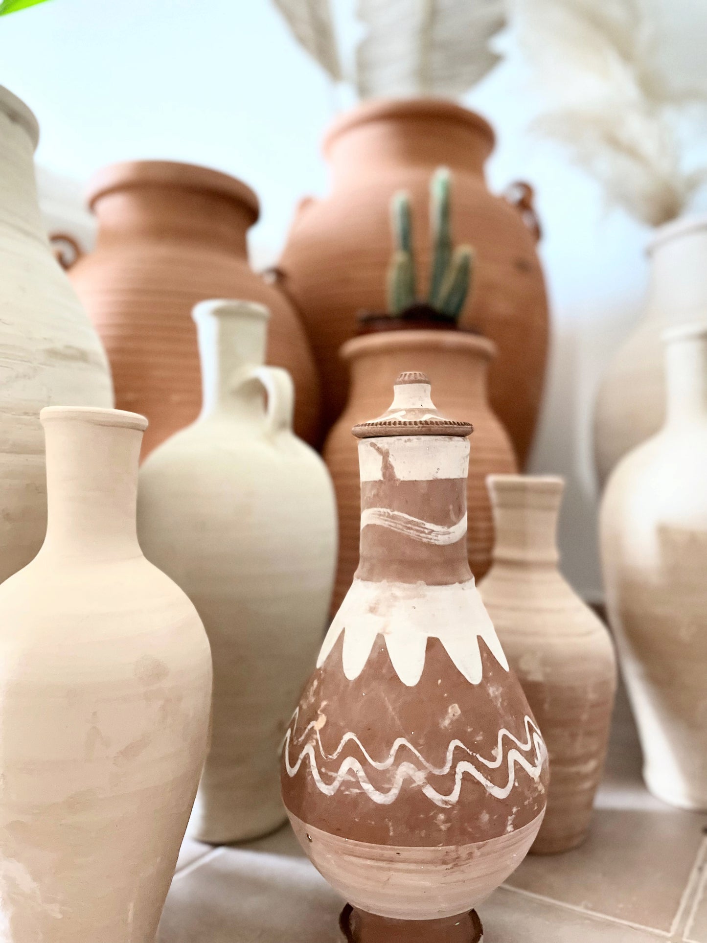 Amphora Earthenware Pots - Tuscan